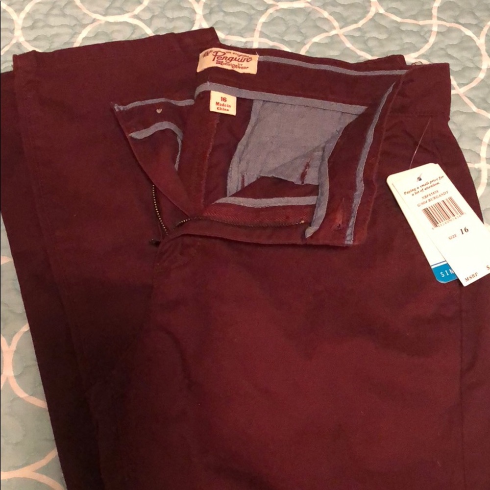 Boys Burgundy Chino pants